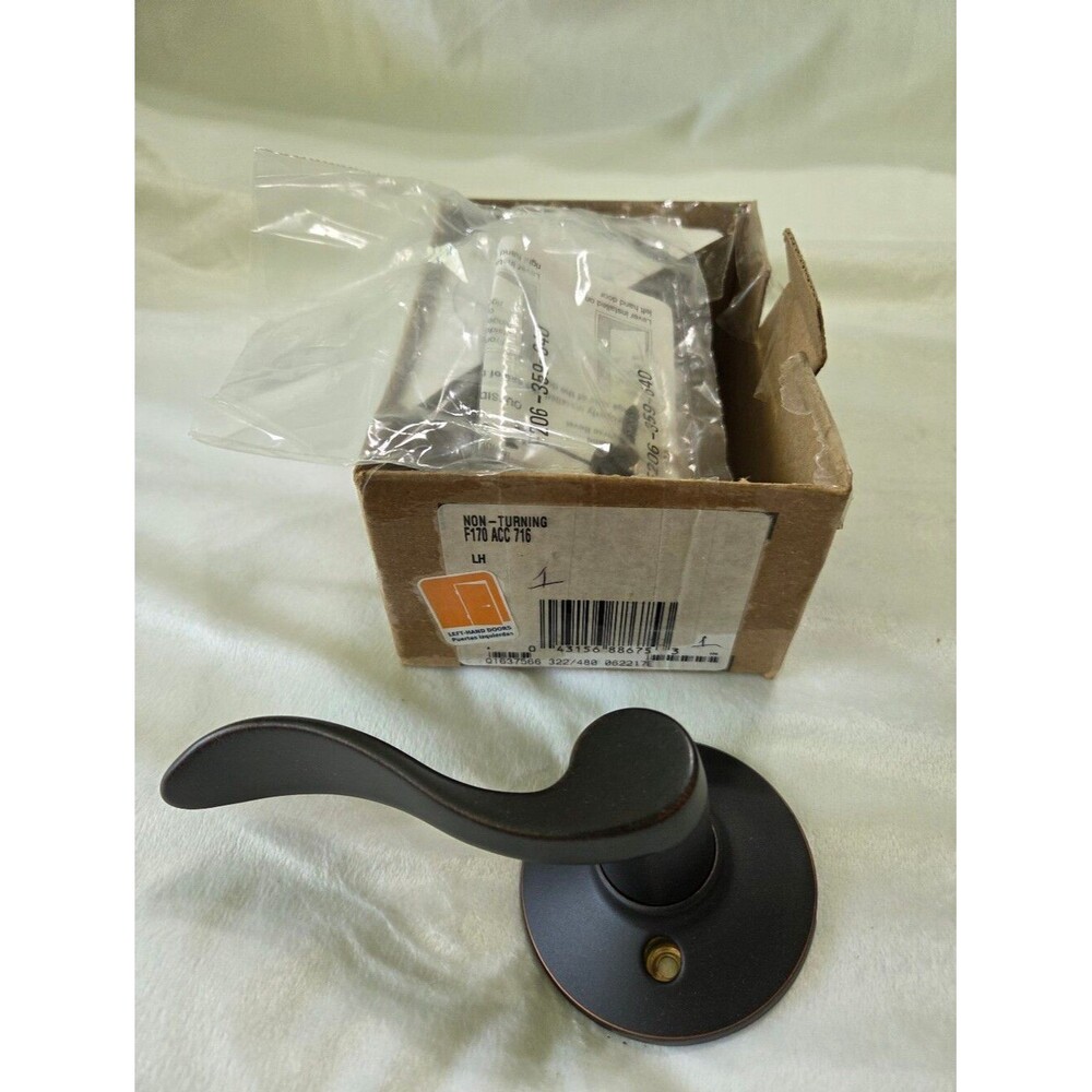 Schlage Oil-Rubbed Bronze Left-Hand Non-Turning/Dummy Door Lever F170 ACC 716 LH